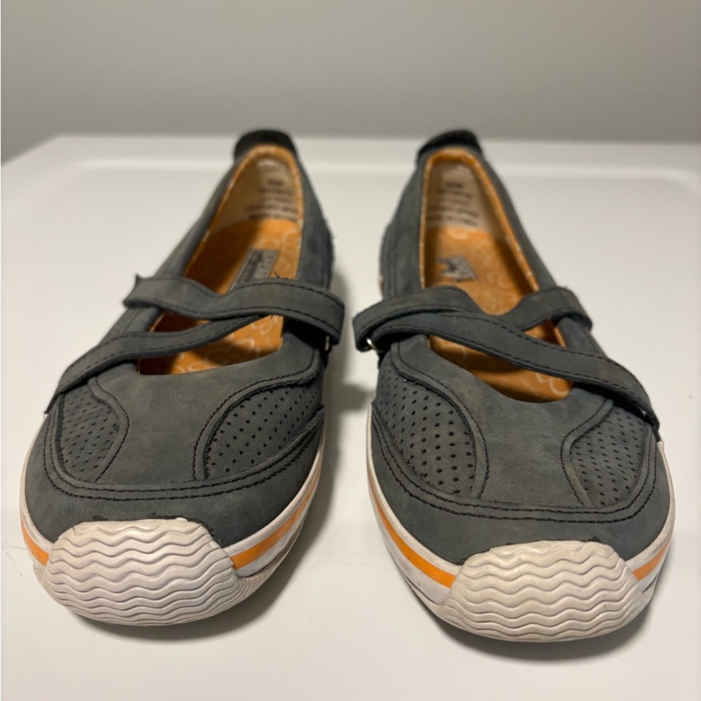 Sperry Top Sider Mary Jane Mocs Boat Shoes Size 8.5 Gray Sneaker Flats